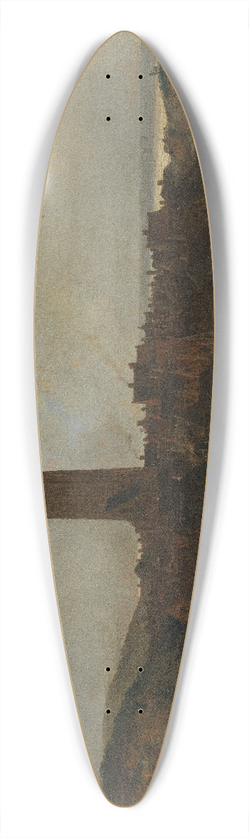 Jacob van Ruisdael - View of Egmond aan Zee 39.3 inch art pintail longboard deck