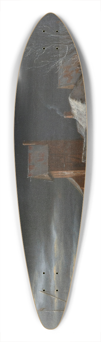 Jacob van Ruisdael - Winter Landscape 39.3 inch art pintail longboard deck