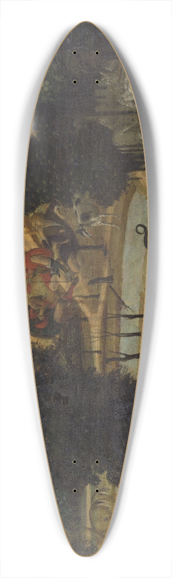 Jacopo del Sellaio - The Death ofActaeon 39.3 inch art pintail longboard deck