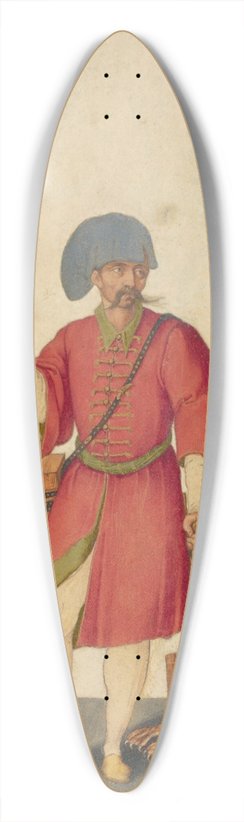Jacopo Ligozzi - An Azappo Archer with a Cheetah 39.3 inch art pintail longboard deck