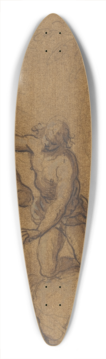 Jacopo Palma il Giovane - The Baptism of Christ 39.3 inch art pintail longboard deck