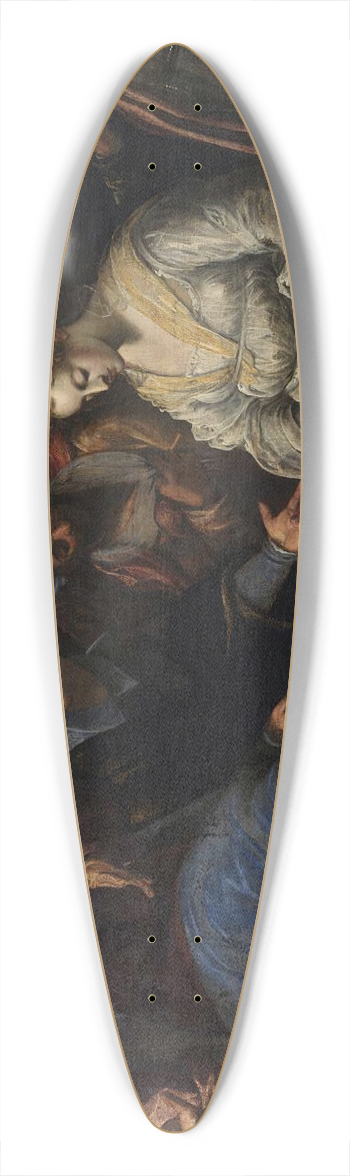 Jacopo Tintoretto - Christ and the Adulteress 39.3 inch art pintail longboard deck