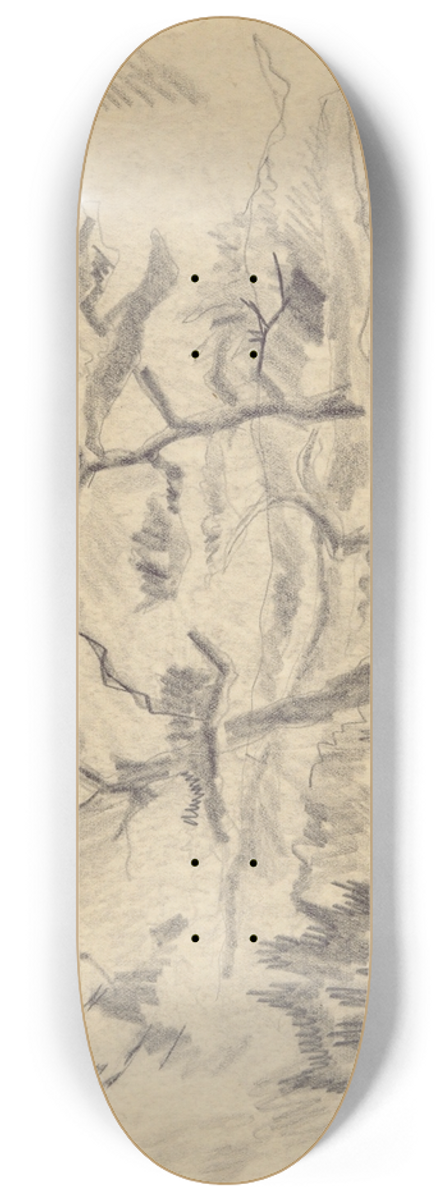 Charles Demuth - Landscape (Bermuda orProvincetown) 8.25 inch art skate deck