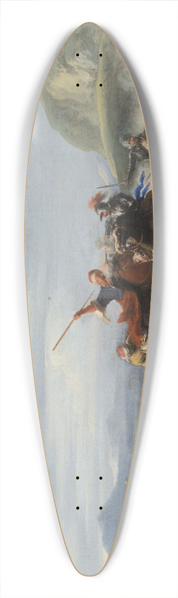 Jacques Courtois - Battle Scene With Turkish Cavalry 39.3 inch art pintail longboard deck