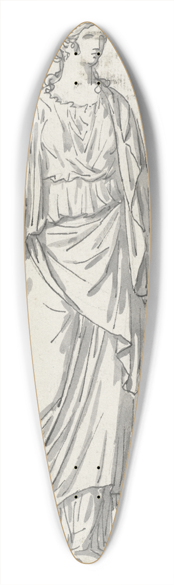 Jacques Louis David - Classical Sculpture of a Woman with an Outstretched Arm 39.3 inch art pintail longboard deck