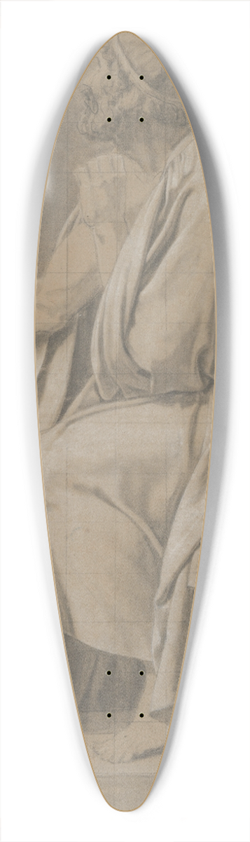Jacques Louis David - Figure Study for The Death of Socrates 39.3 inch art pintail longboard deck