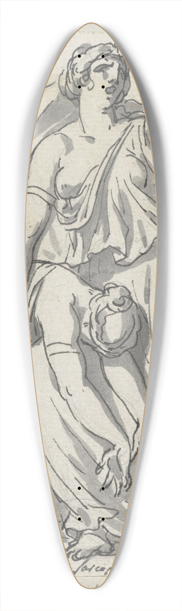 Jacques Louis David - Niobe and Her Daughter 39.3 inch art pintail longboard deck