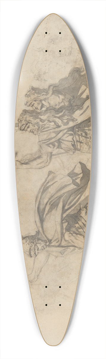 Jacques Louis David - The Death of Camilla 39.3 inch art pintail longboard deck