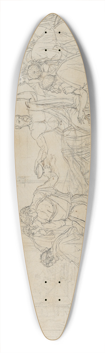 Jacques Louis David - The Death of Socrates 39.3 inch art pintail longboard deck