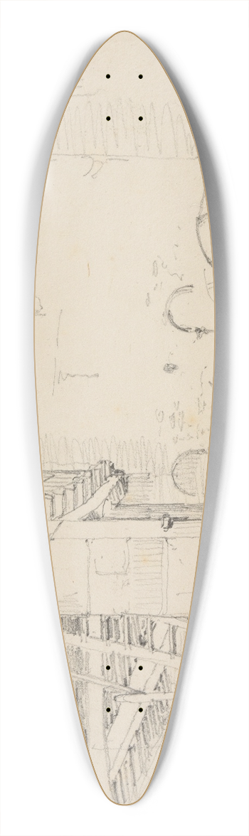 Jacques-Raymond Brascassat - curie de lauberge Saint-Alexis 39.3 inch art pintail longboard deck