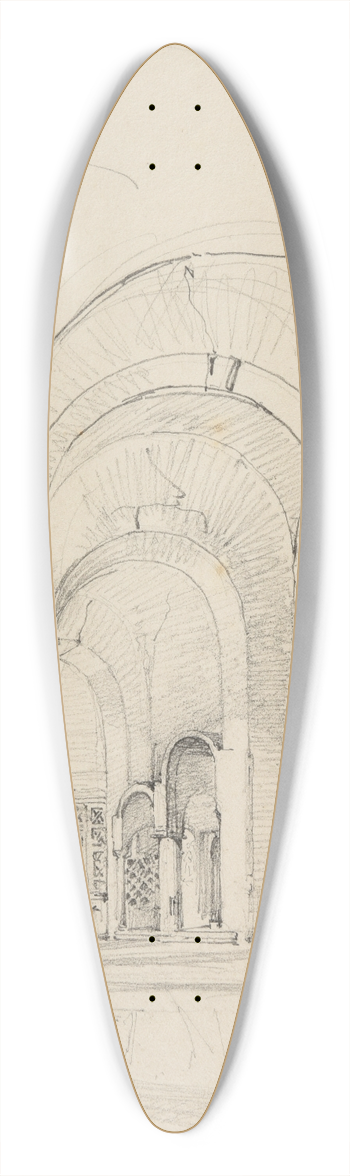 Jacques-Raymond Brascassat - Intrieur de Sainte-Marie Majeure  Nocera 39.3 inch art pintail longboard deck
