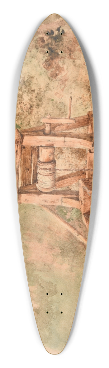 Jacques-Raymond Brascassat - Puits 39.3 inch art pintail longboard deck