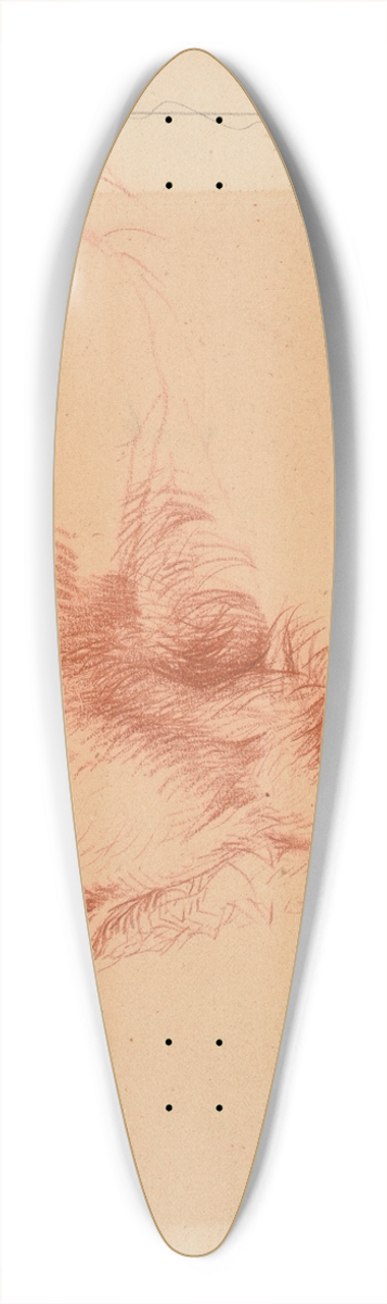 Jacques-Raymond Brascassat - tude de patte de chien. 39.3 inch art pintail longboard deck