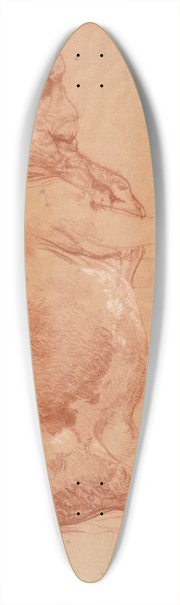 Jacques-Raymond Brascassat - Vache de profil 39.3 inch art pintail longboard deck