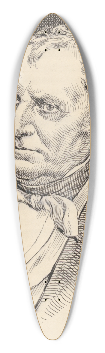Jacques Reich - James Fenimore Cooper 39.3 inch art pintail longboard deck