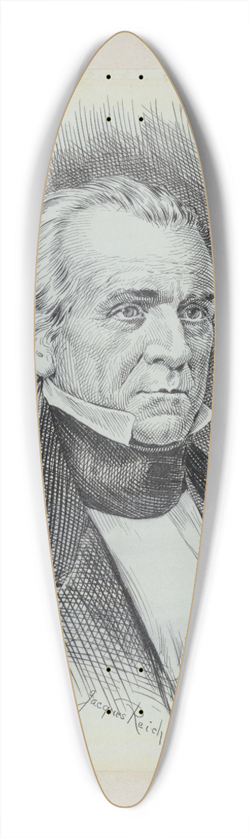 Jacques Reich - James K. Polk 39.3 inch art pintail longboard deck