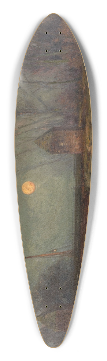 Jacques Rosseels - Moonlight 39.3 inch art pintail longboard deck