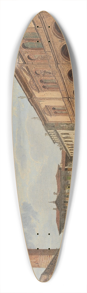 Jakob Alt - Verona, a view of Piazza delle Erbe 39.3 inch art pintail longboard deck