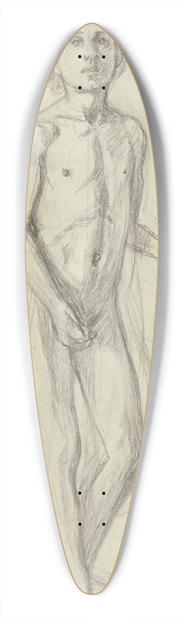 Jakob Becker - Die Taubenftterin als Jnglingsakt 39.3 inch art pintail longboard deck
