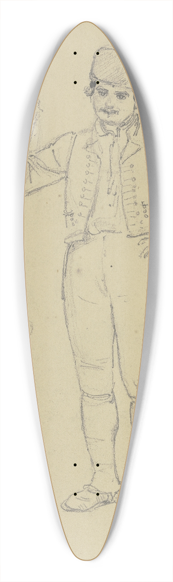 Jakob Becker - Farmer with a fur cap. 39.3 inch art pintail longboard deck