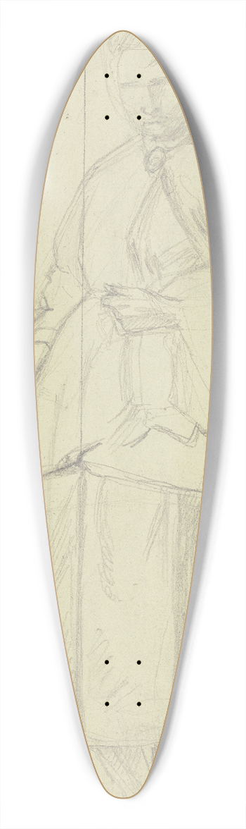 Jakob Becker - Farmwoman with a rake 39.3 inch art pintail longboard deck