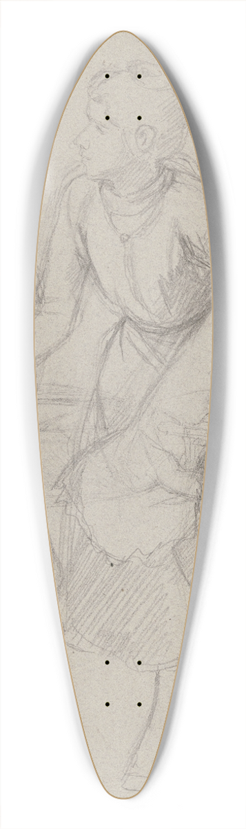 Jakob Becker - Frau mit Kind und einer Garbe unter dem linken Arm 39.3 inch art pintail longboard deck