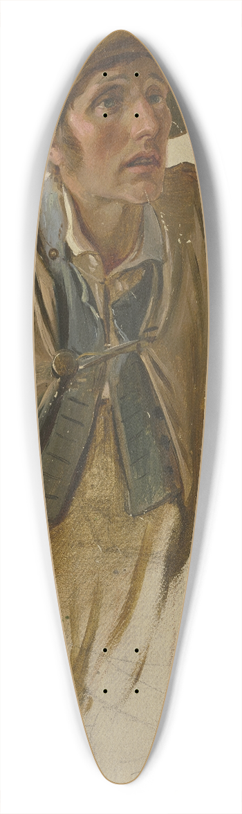 Jakob Becker - Junger Bauer mit brauner Mtze 39.3 inch art pintail longboard deck