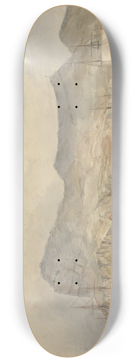 Charles Dyce - View of Gibraltar 8.25 inch art skate deck