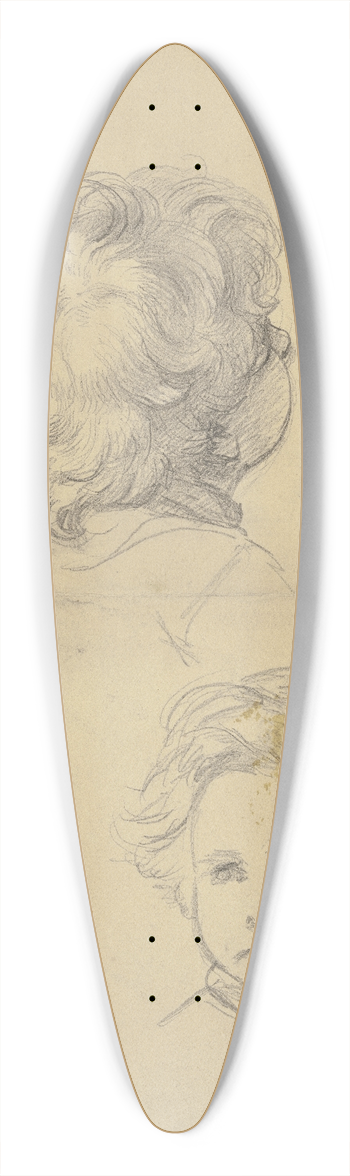 Jakob Becker - Study sheet; Boys head 39.3 inch art pintail longboard deck