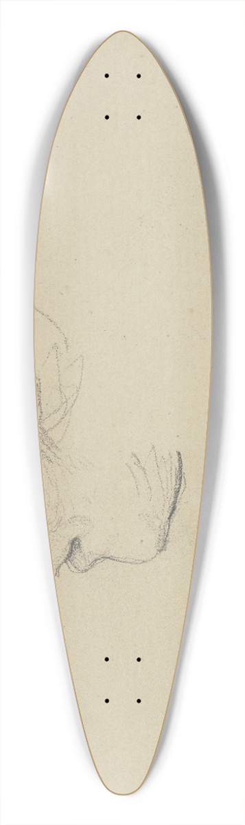 Jakob Becker - Weiblicher Kopf im Profil nach links 39.3 inch art pintail longboard deck