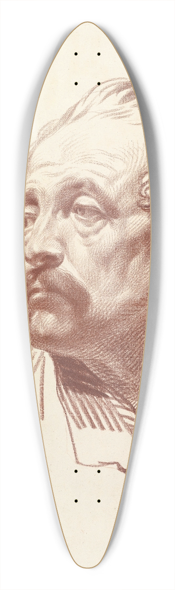Jakob Matthias Schmutzer - Head of a Man with a Moustache Looking Left 39.3 inch art pintail longboard deck