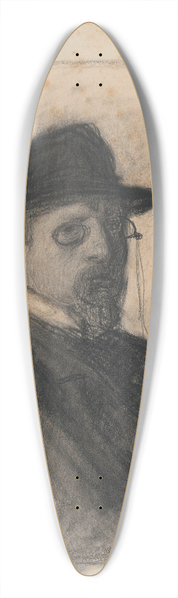 Jakob Smits - Self Portrait 39.3 inch art pintail longboard deck