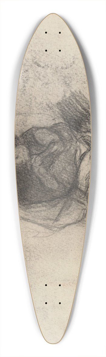 Jakob Smits - Young Man with Child 39.3 inch art pintail longboard deck