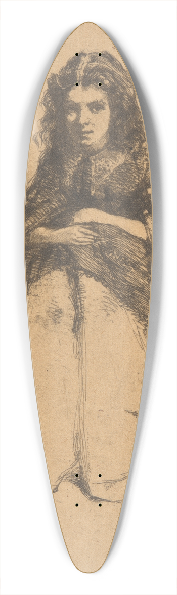 James Abbott McNeill Whistler - Fumette 39.3 inch art pintail longboard deck