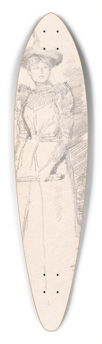 James Abbott McNeill Whistler - Gants de Suede 39.3 inch art pintail longboard deck