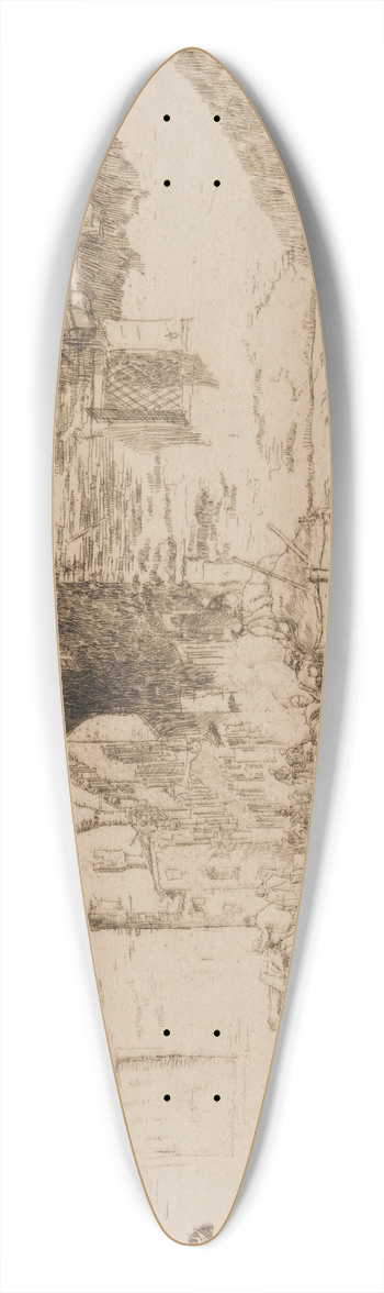 James Abbott McNeill Whistler - San Biagio 39.3 inch art pintail longboard deck