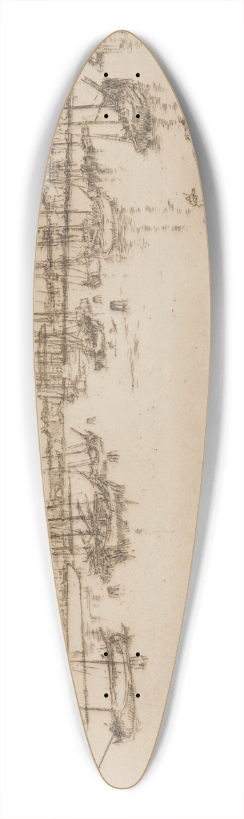 James Abbott McNeill Whistler - San Giorgio 39.3 inch art pintail longboard deck