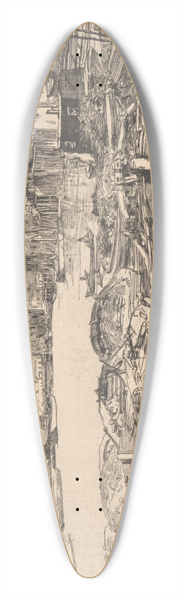 James Abbott McNeill Whistler - The Pool 39.3 inch art pintail longboard deck