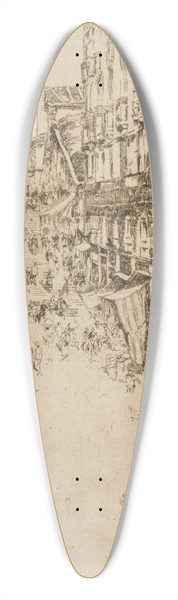 James Abbott McNeill Whistler - The Rialto 39.3 inch art pintail longboard deck