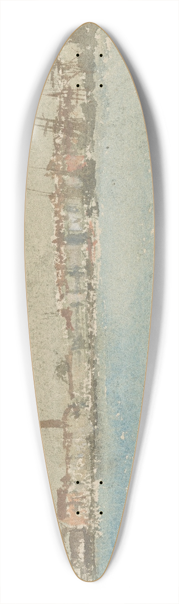 James Abbott McNeill Whistler - Venice Harbor 39.3 inch art pintail longboard deck