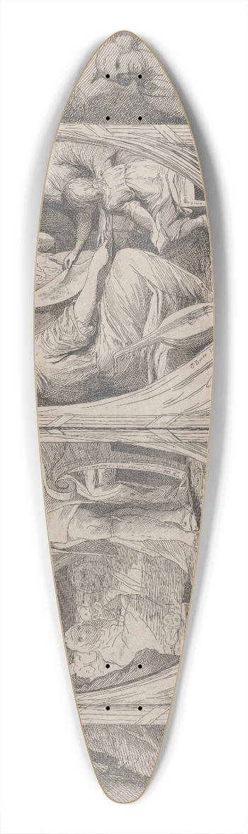 James Barry - His Majesty Recommending a Law (Designs for the Walls of the Great Room of the Society for the Encouragement of the Arts) 39.3 inch art pintail longboard deck