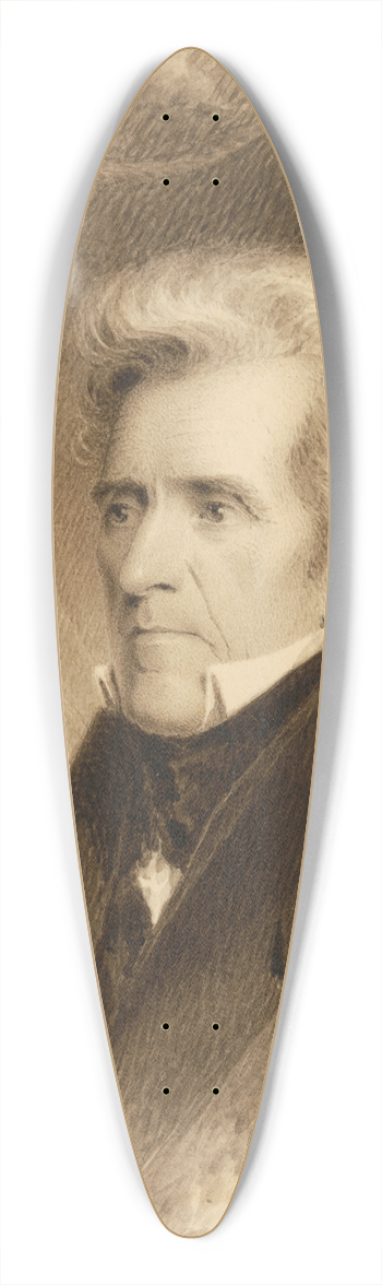 James Barton Longacre - Andrew Jackson 39.3 inch art pintail longboard deck