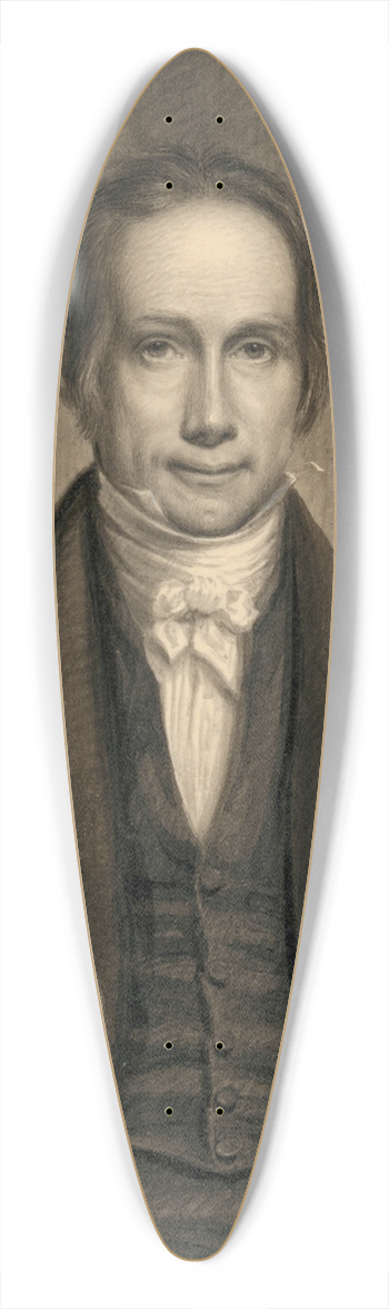 James Barton Longacre - Henry Clay 39.3 inch art pintail longboard deck