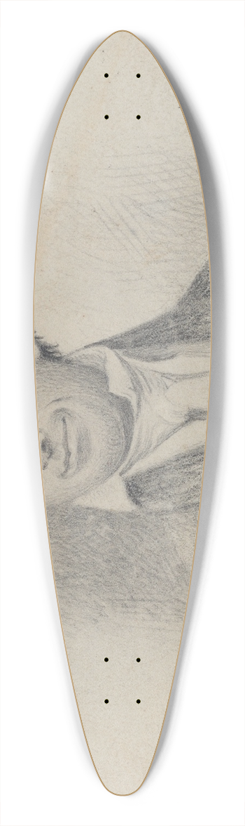 James Barton Longacre - Unidentified Man 39.3 inch art pintail longboard deck