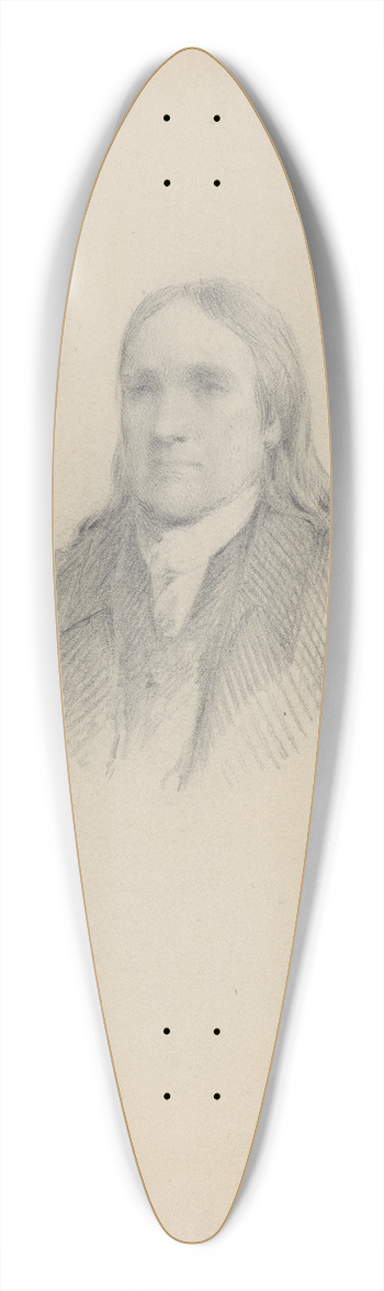 James Barton Longacre - Unidentified Man 39.3 inch art pintail longboard deck