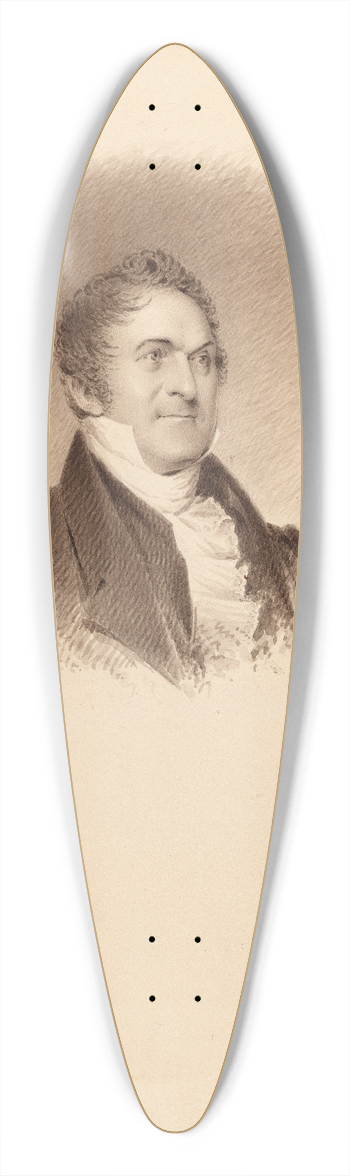 James Barton Longacre - William Wirt 39.3 inch art pintail longboard deck