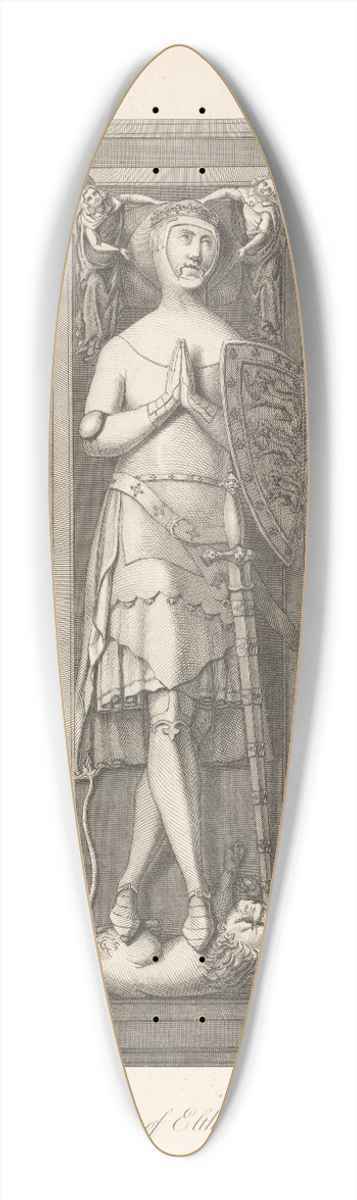 James Basire the younger - John of Eltham 39.3 inch art pintail longboard deck