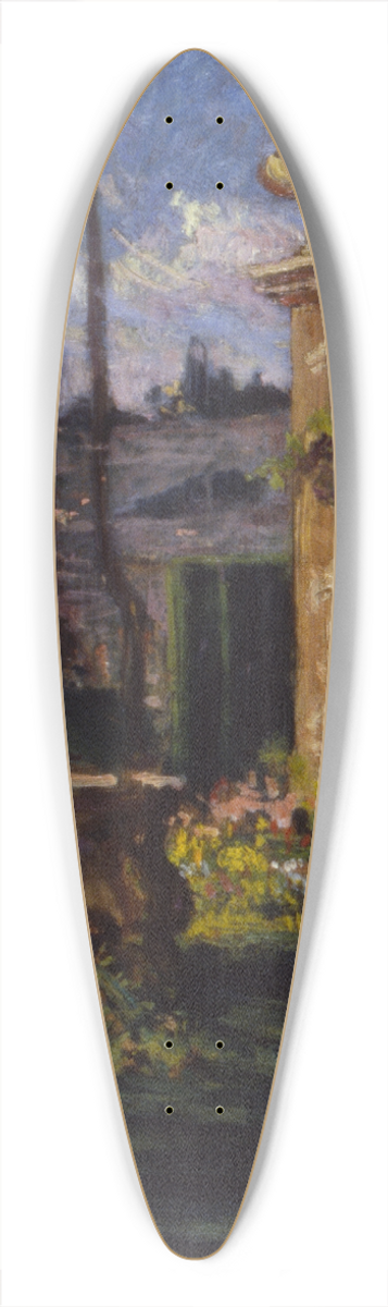 James Carroll Beckwith - In the Gardens of the Villa Palmieri 39.3 inch art pintail longboard deck