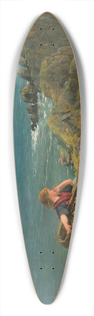 James Clarke Hook - The Mushroom Gatherers 39.3 inch art pintail longboard deck