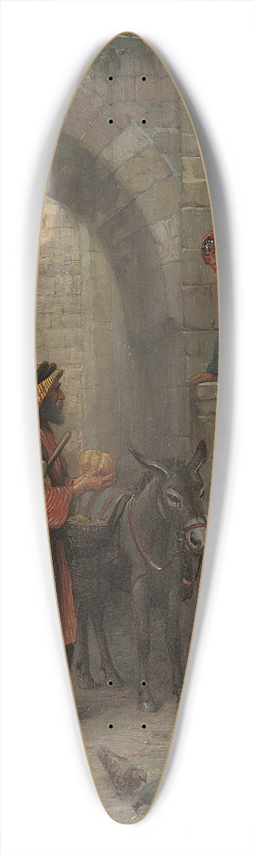 James Doyle Penrose - A fruit seller in a North African street 39.3 inch art pintail longboard deck